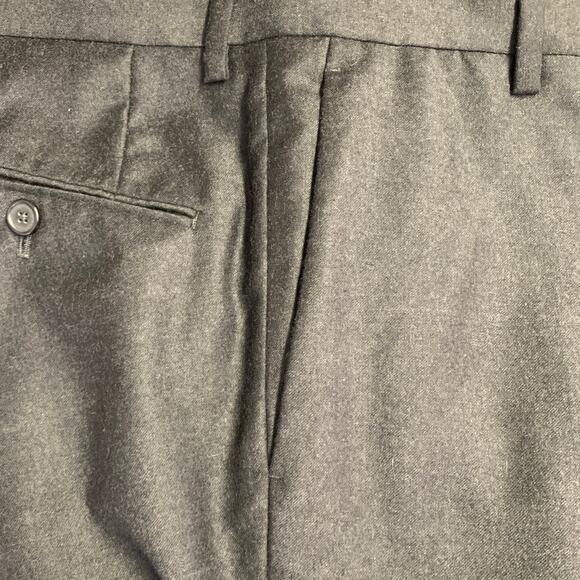 JIL SANDER Size 30 Grey Charcoal Twill Wool Tapered Dress Pants - Picture 6 of 7